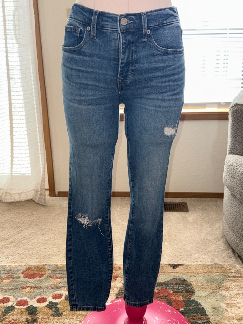 Lucky Brand Classic High-Rise Distressed Women’s Jeans - Blue